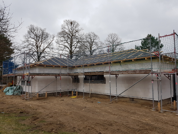 Hausbau - ABY-Haus Rostock - Unterkonstruktion für Dacheindeckung